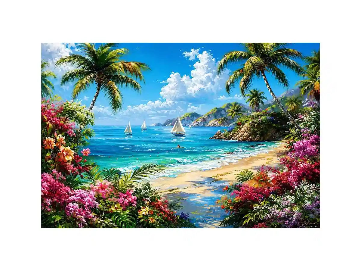 Mediterranean Beach Canvas Print