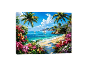 Mediterranean Beach Canvas Print