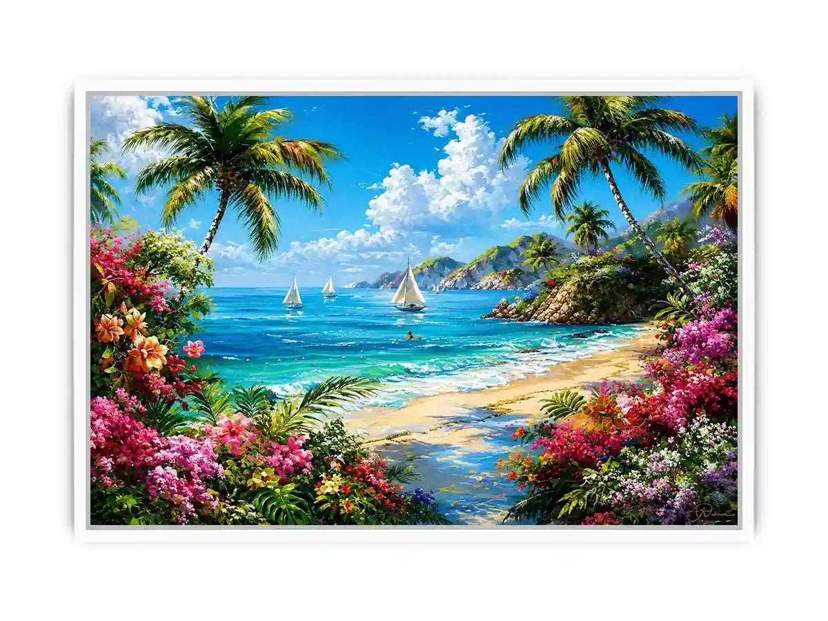 Mediterranean Beach Canvas Print