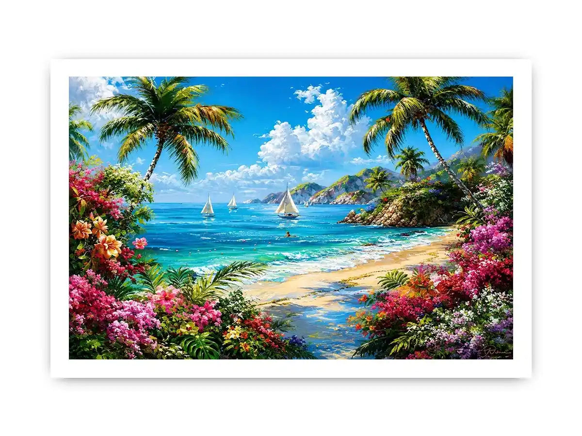 Mediterranean Beach Canvas Print