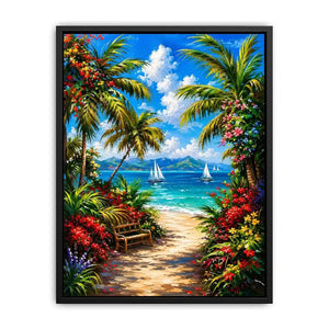 Mediterranean Beach Canvas Print