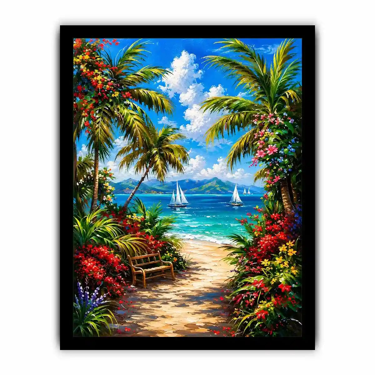 Mediterranean Beach Canvas Print