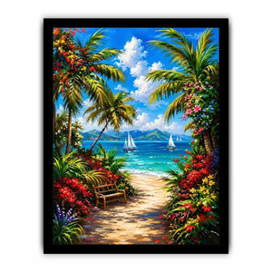 Mediterranean Beach Canvas Print