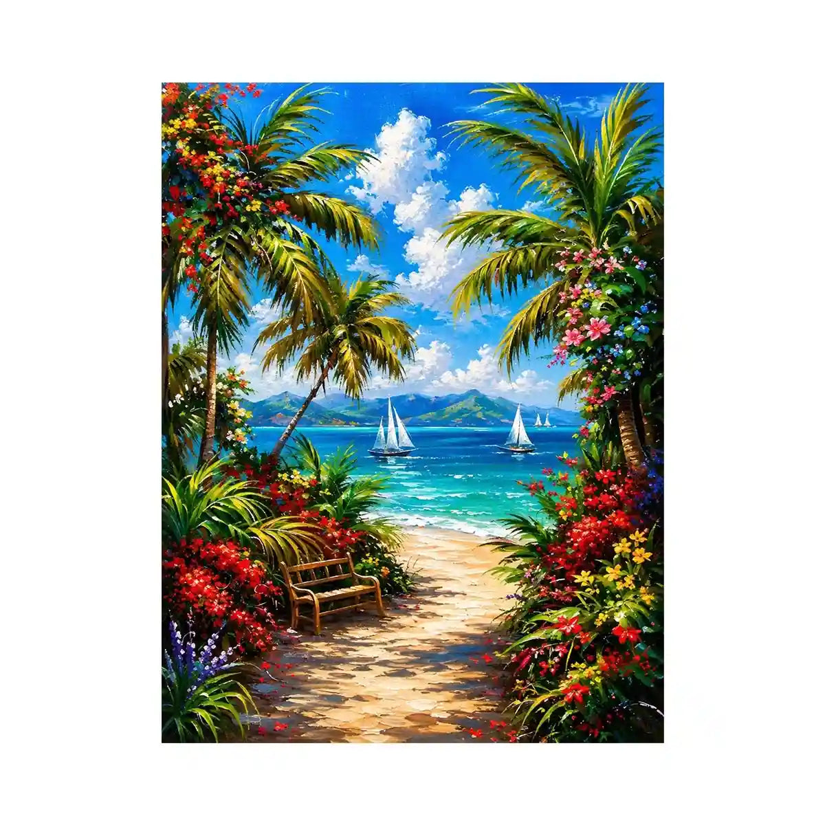 Mediterranean Beach Canvas Print
