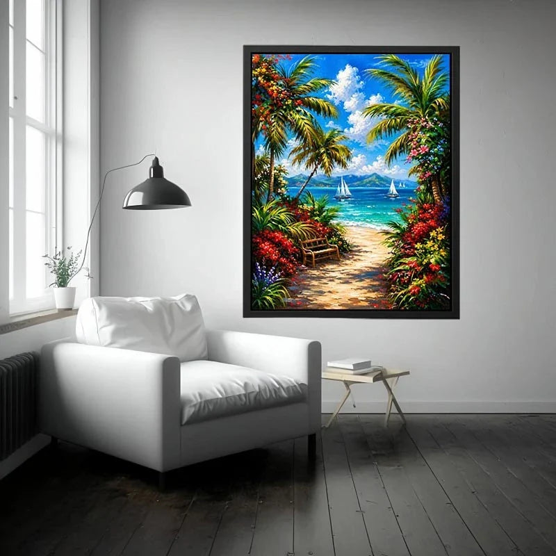 Mediterranean Beach Canvas Print