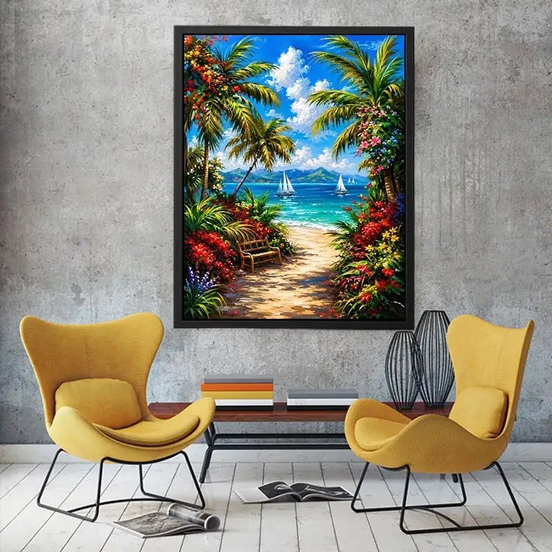 Mediterranean Beach Canvas Print