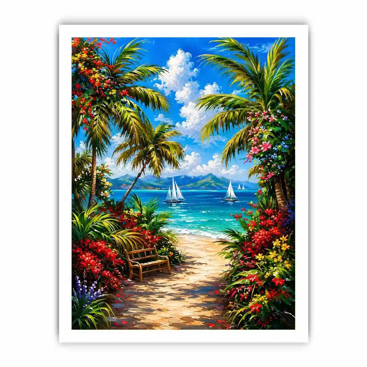 Mediterranean Beach Canvas Print