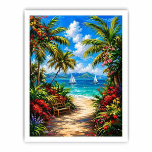 Mediterranean Beach Canvas Print