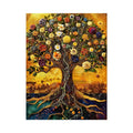Tree of life mosaic in gold