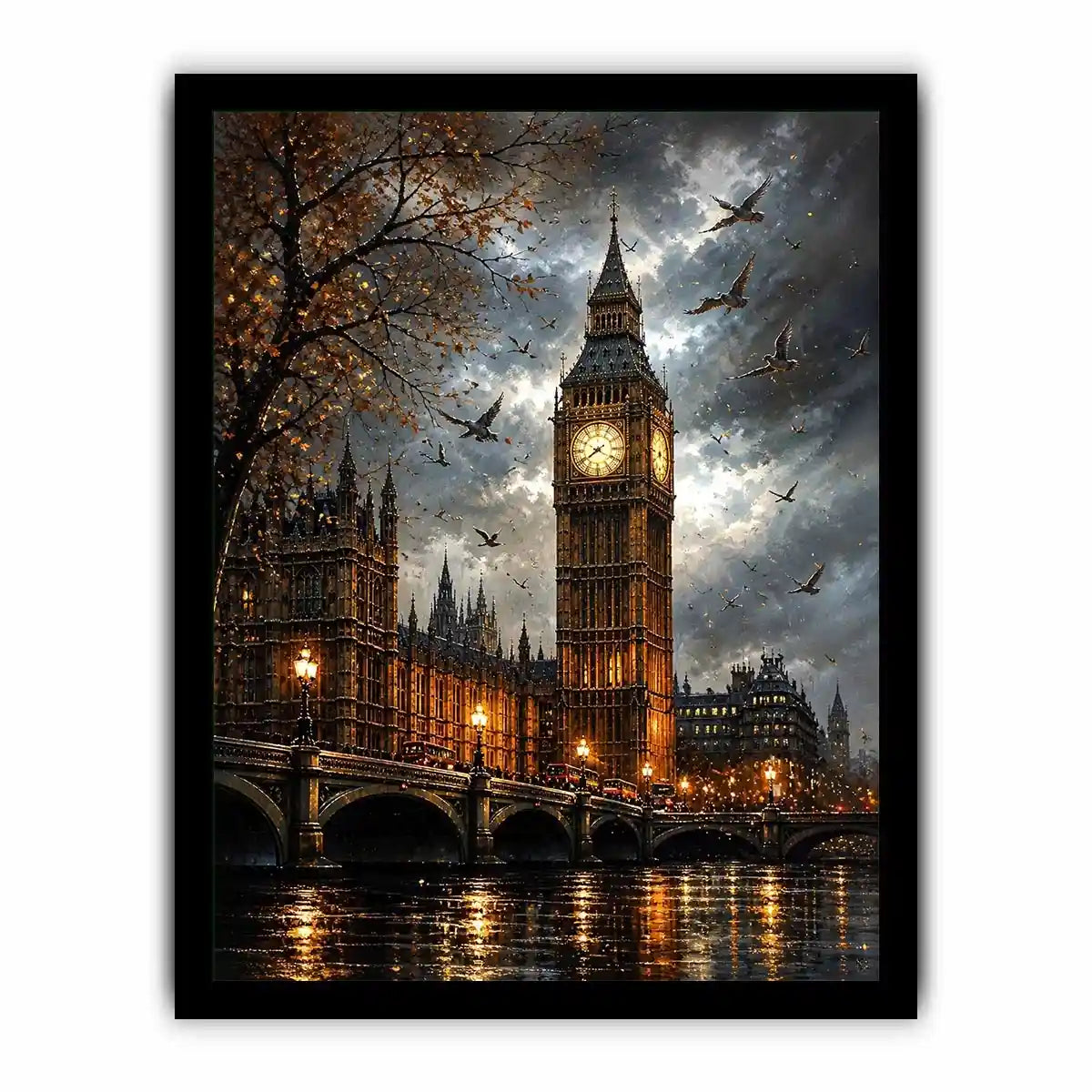 Rainy evening by Big Ben