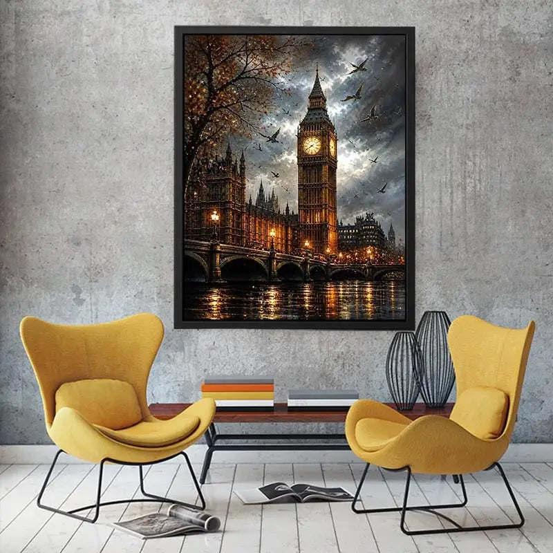 Rainy evening by Big Ben