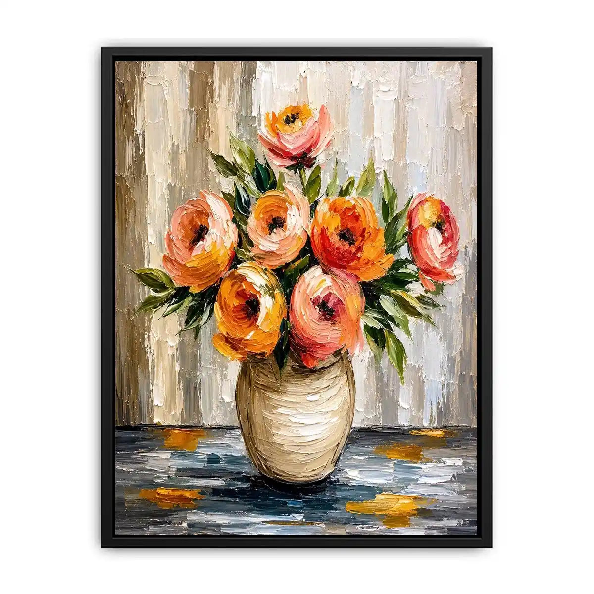 Flower & Vase Canvas Print
