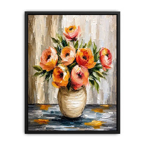 Flower & Vase Canvas Print