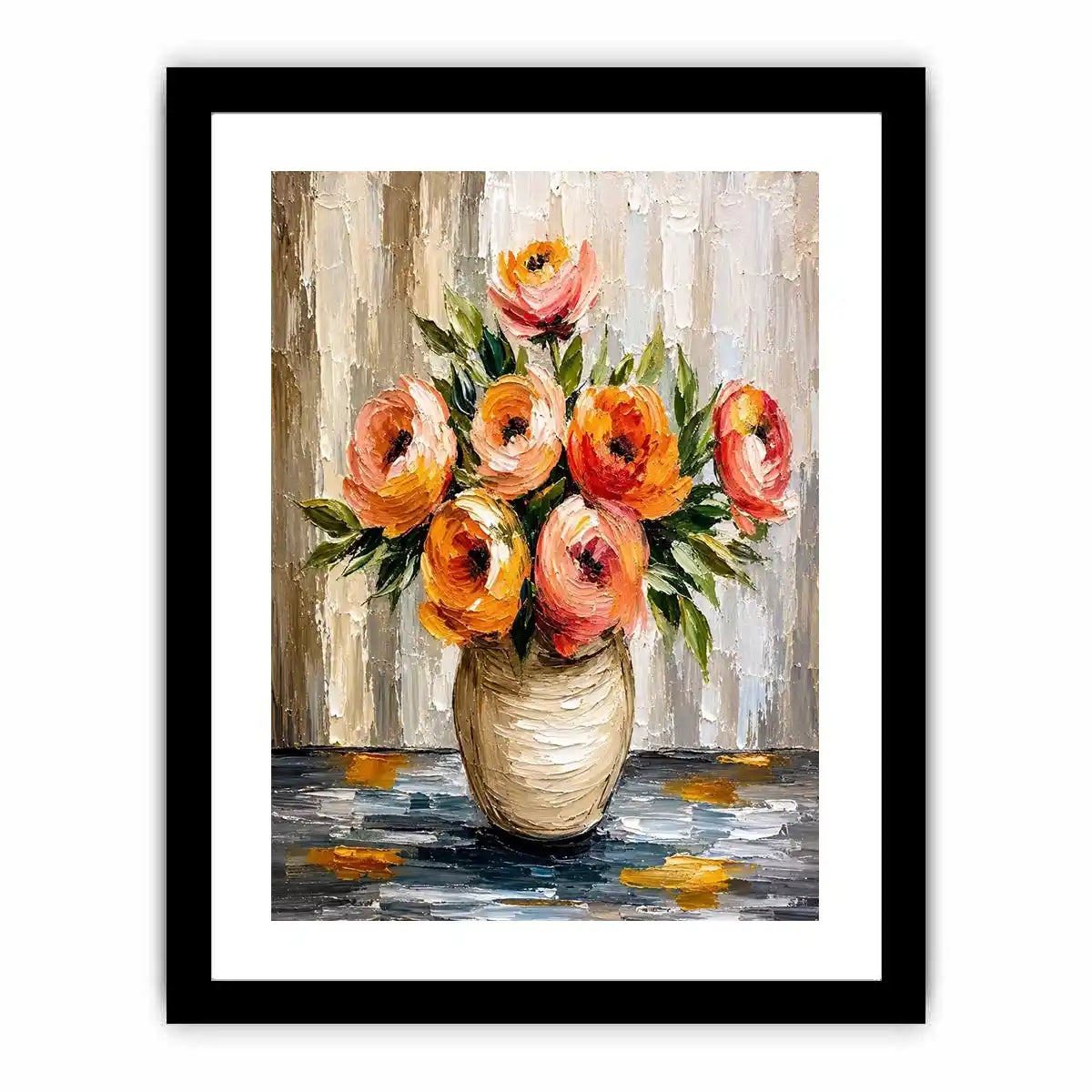 Flower & Vase Canvas Print