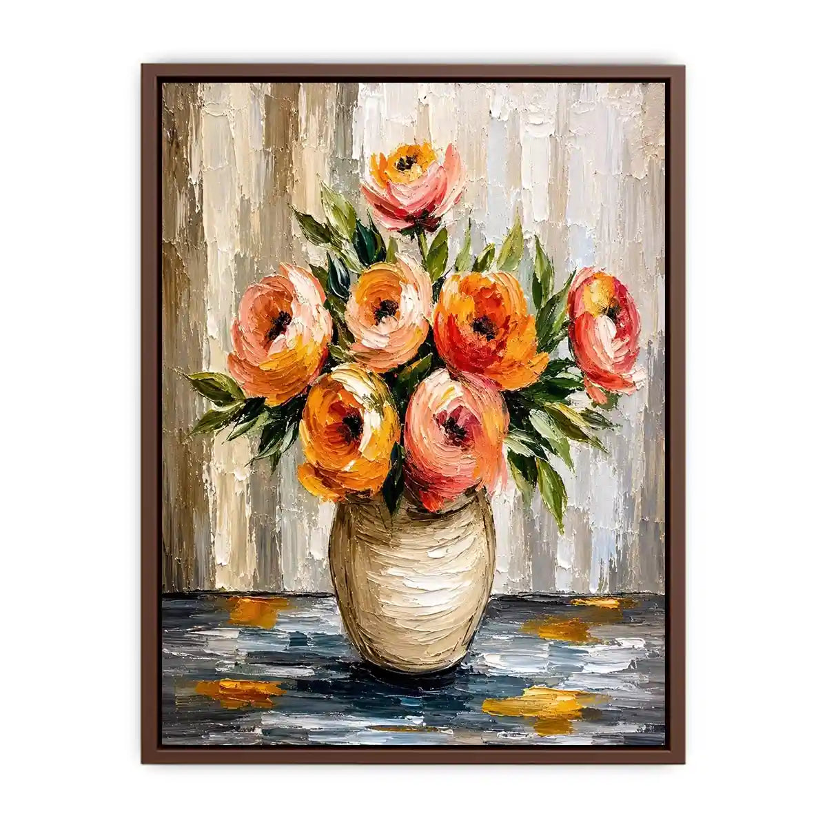 Flower & Vase Canvas Print