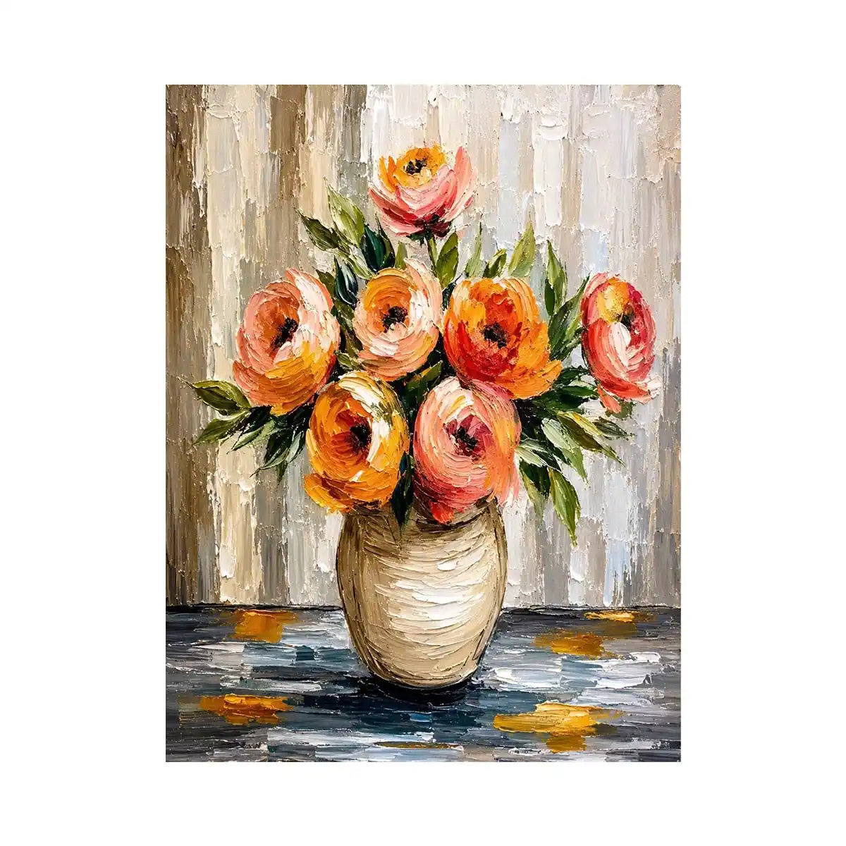 Flower & Vase Canvas Print