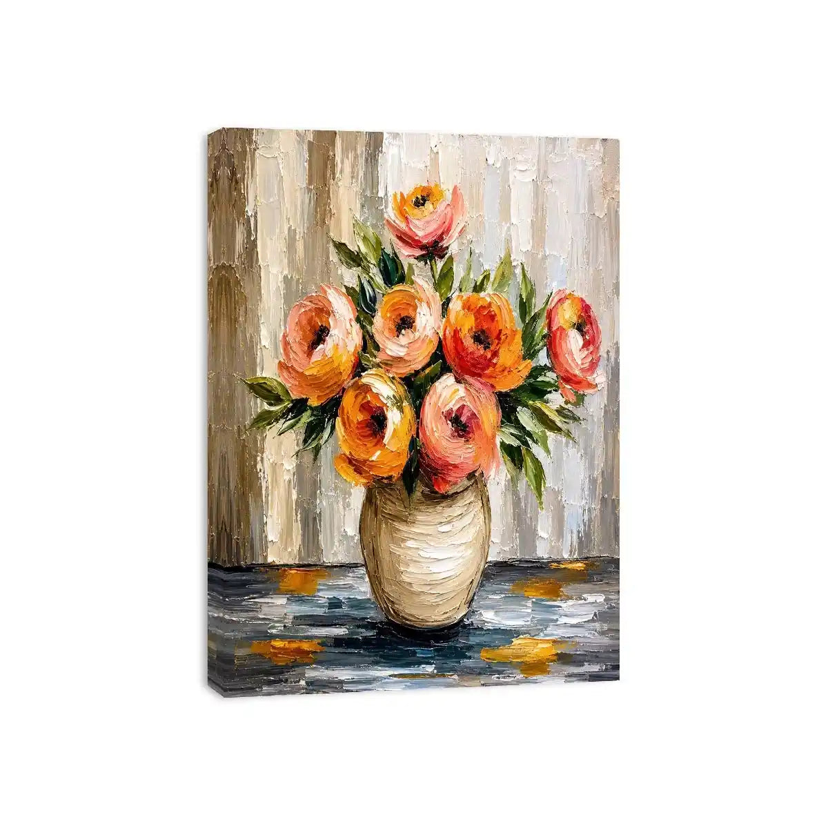 Flower & Vase Canvas Print