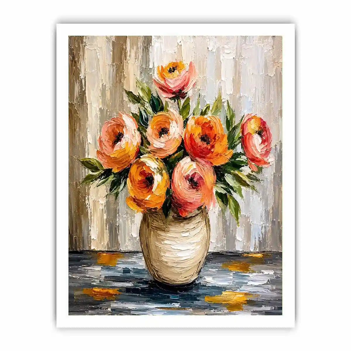 Flower & Vase Canvas Print