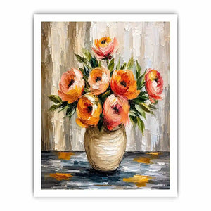Flower & Vase Canvas Print