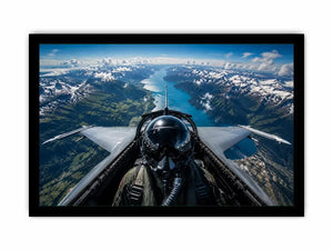 Fighter Jet Cockpit Art Canvas Print