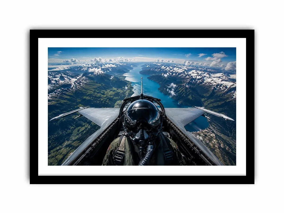 Fighter Jet Cockpit Art Canvas Print
