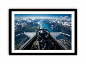 Fighter Jet Cockpit Art Canvas Print