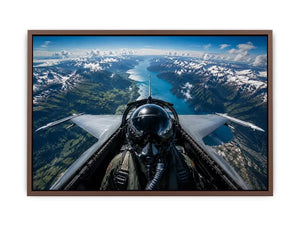 Fighter Jet Cockpit Art Canvas Print