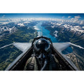 Fighter Jet Cockpit Art Canvas Print