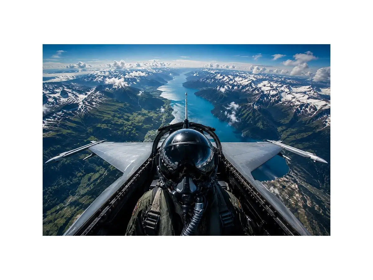 Fighter Jet Cockpit Art Canvas Print