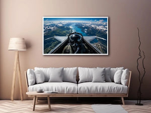 Fighter Jet Cockpit Art Canvas Print