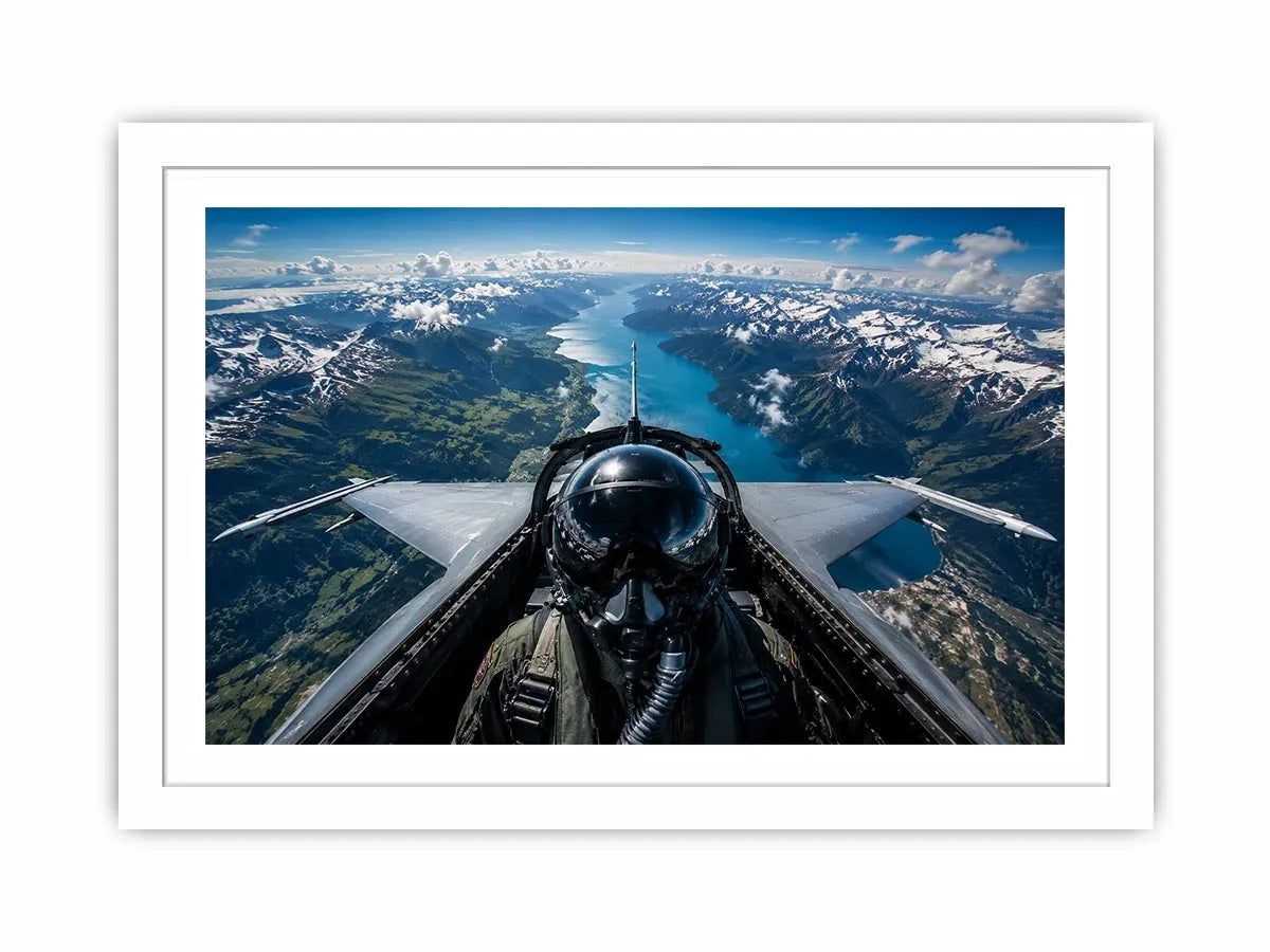 Fighter Jet Cockpit Art Canvas Print