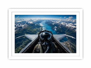 Fighter Jet Cockpit Art Canvas Print