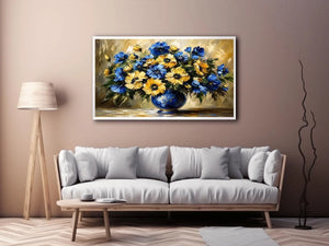 Fowers in A Vase Canvas Print