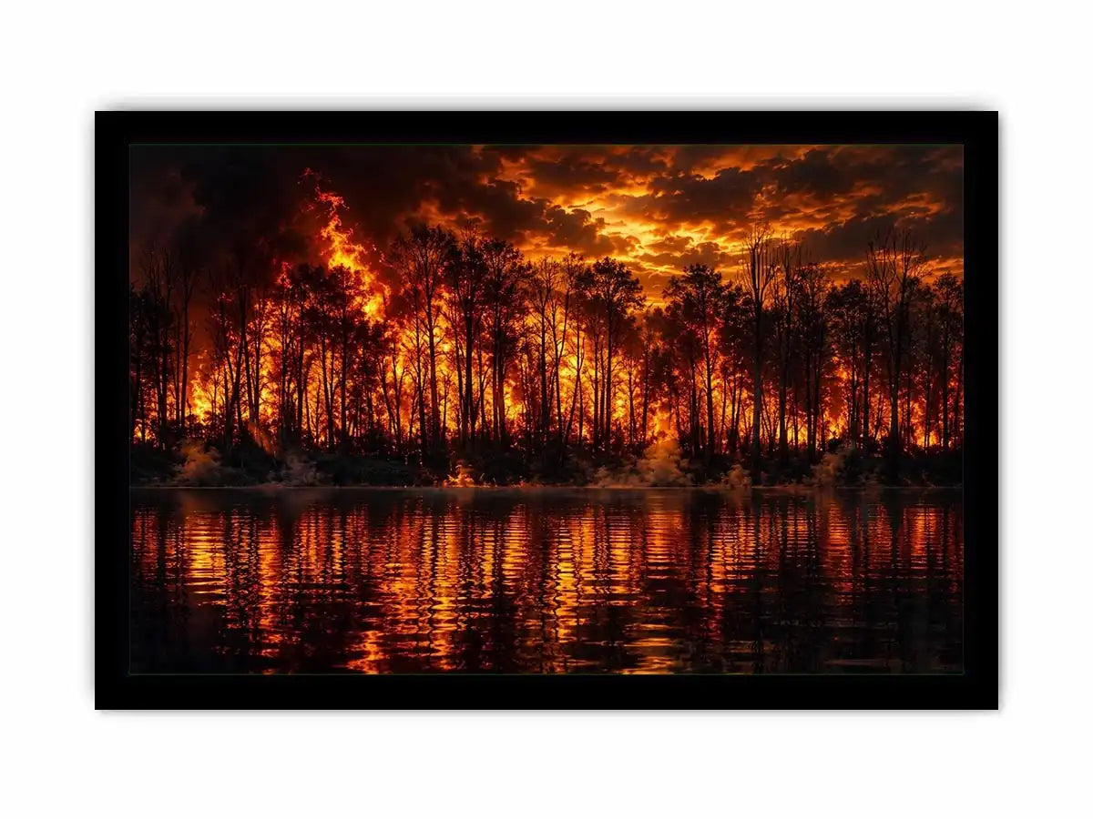 Lake on Fire Canvas Print