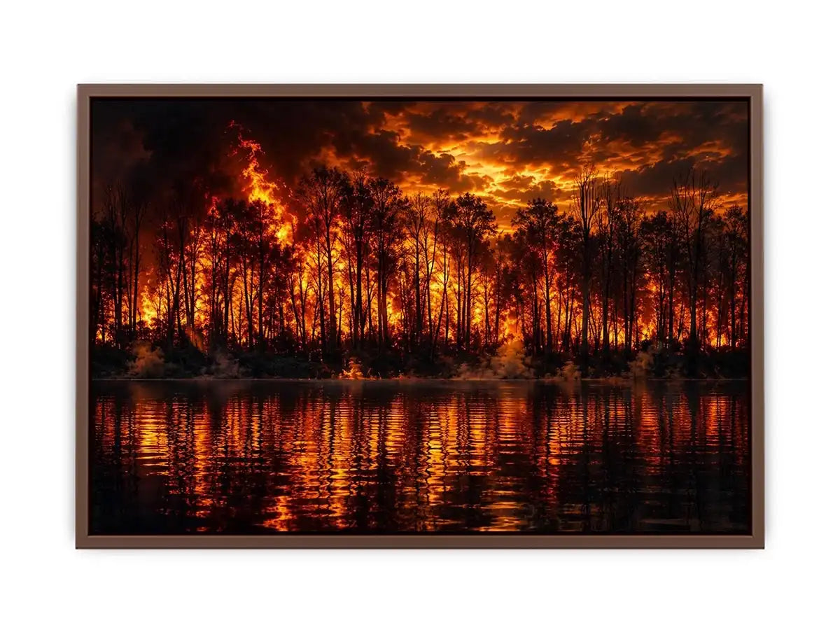 Lake on Fire Canvas Print