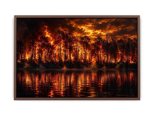 Lake on Fire Canvas Print