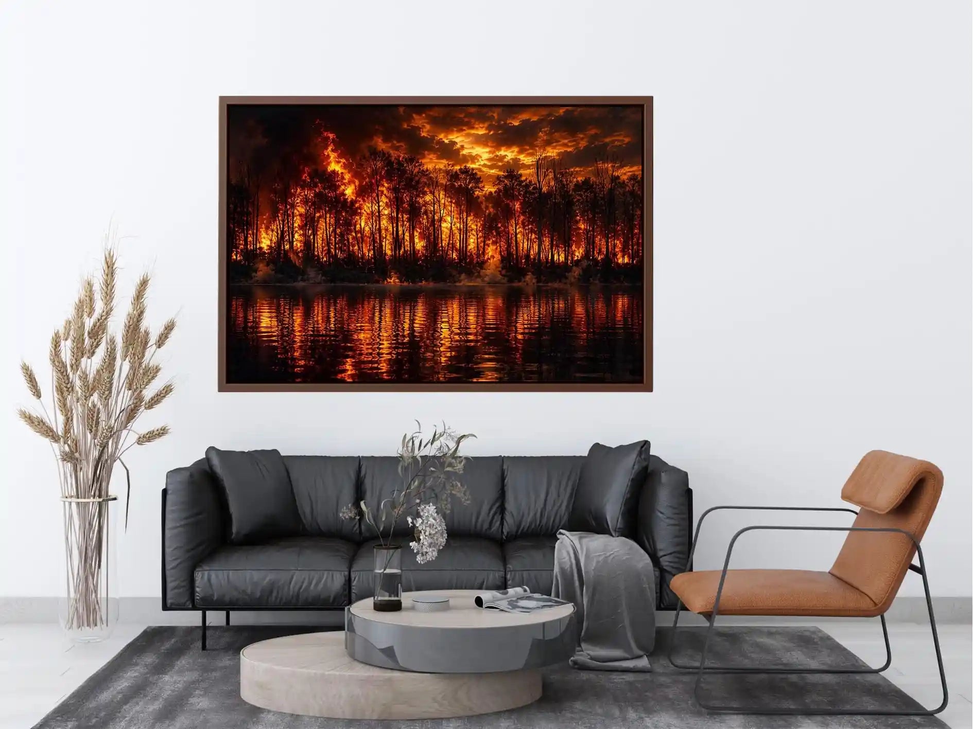 Lake on Fire Canvas Print