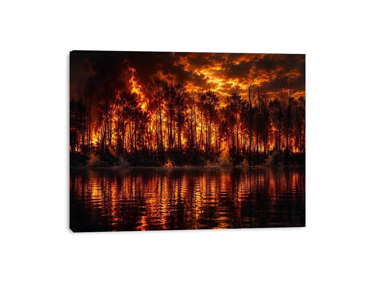 Lake on Fire Canvas Print