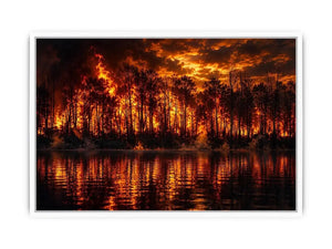Lake on Fire Canvas Print