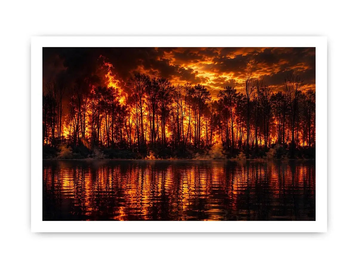 Lake on Fire Canvas Print