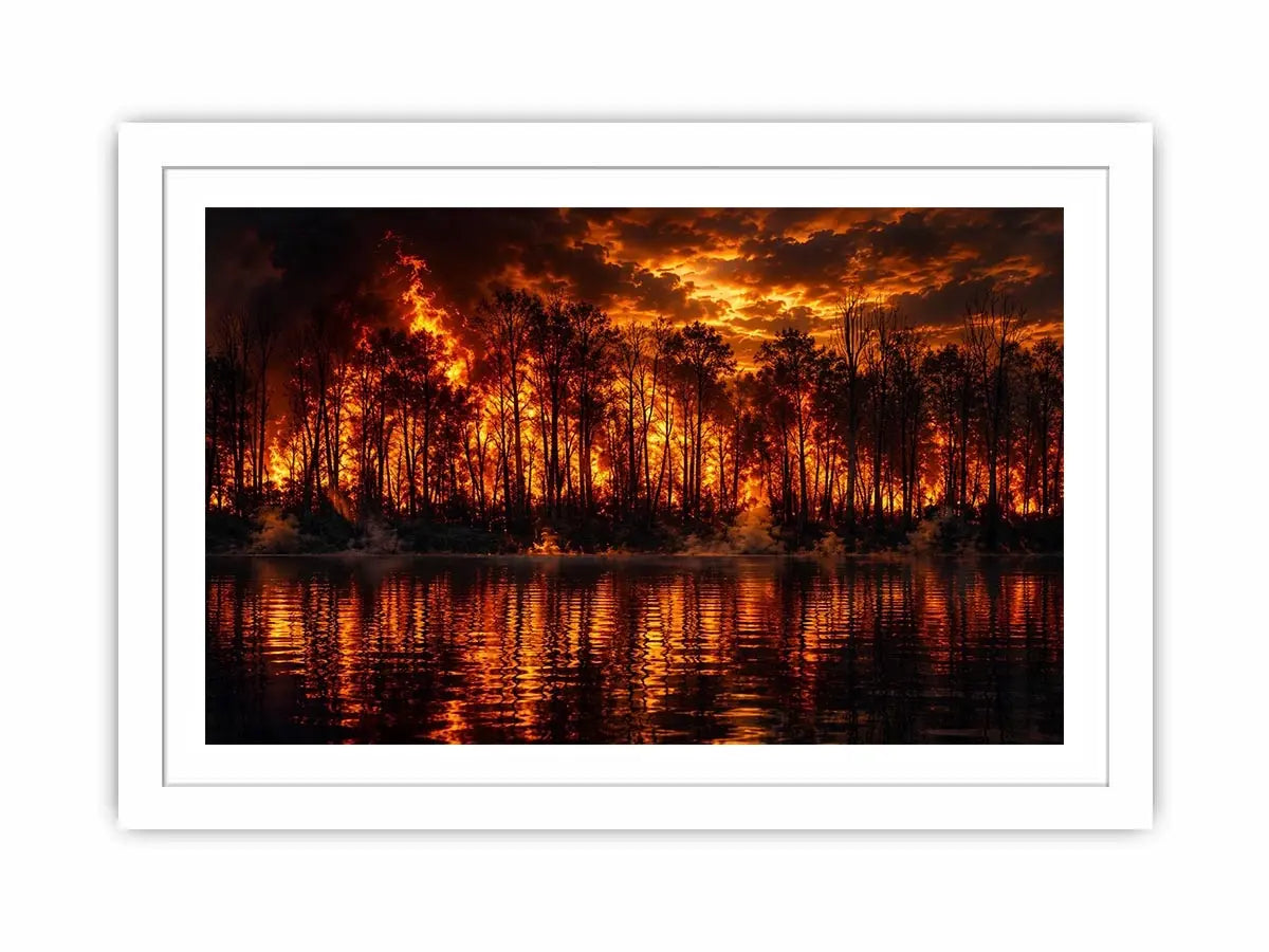 Lake on Fire Canvas Print