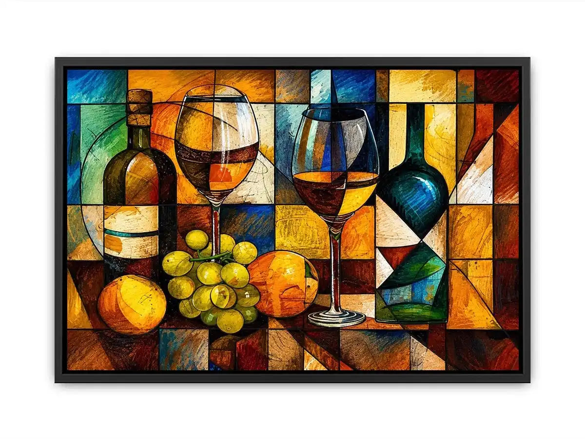 Cubism Wine Canvas Print