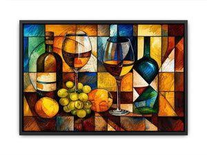Cubism Wine Canvas Print
