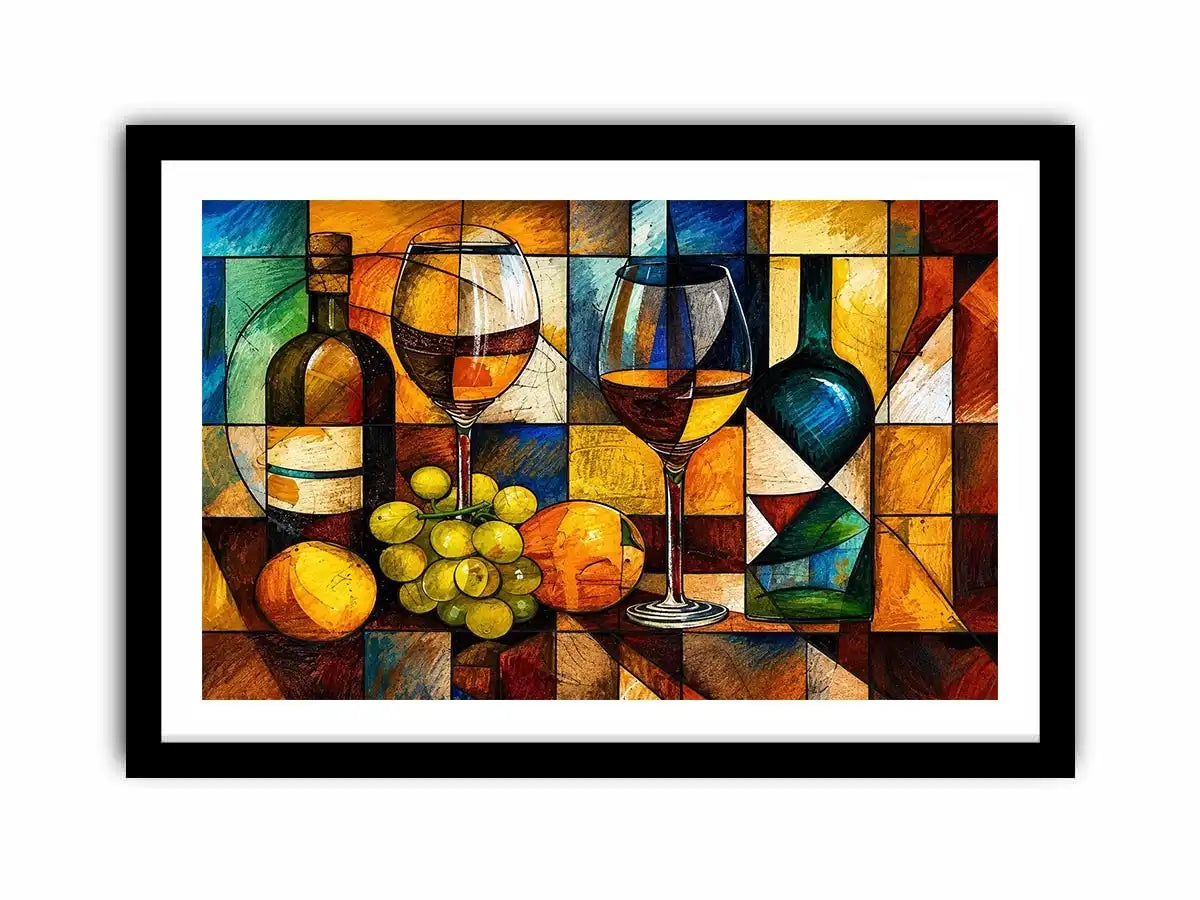 Cubism Wine Canvas Print