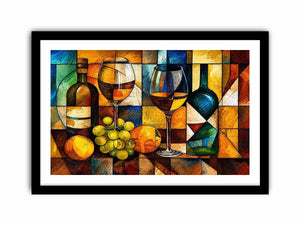 Cubism Wine Canvas Print
