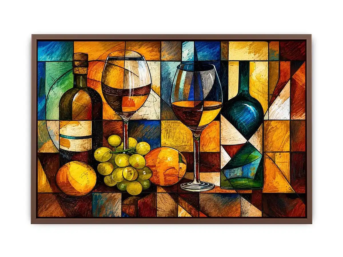 Cubism Wine Canvas Print