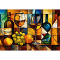 Cubism Wine Canvas Print