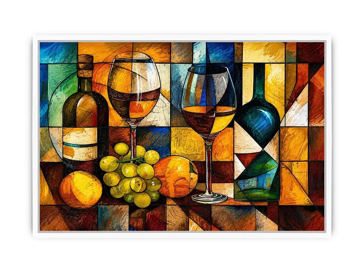 Cubism Wine Canvas Print