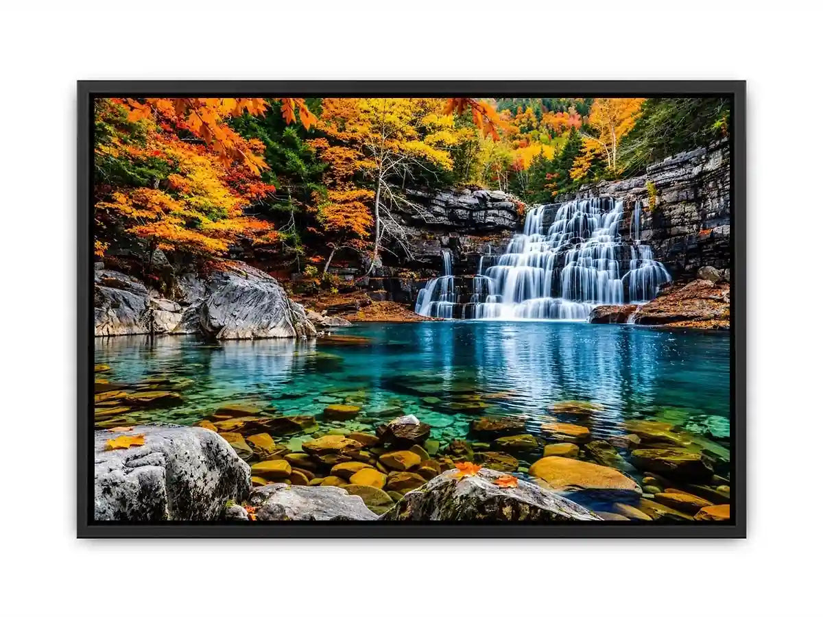 Autumn Waterfall Canvas Print