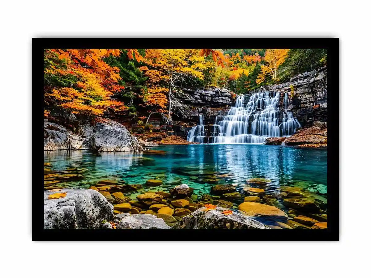 Autumn Waterfall Canvas Print